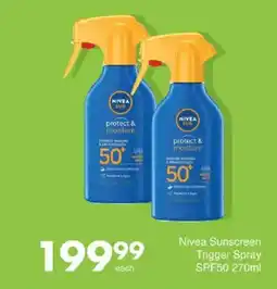 Save Nivea Sunscreen Trigger Spray SPF50 offer