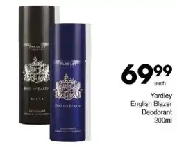 Save Yardley English Blazer Deodorant offer