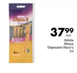 Save Gillette Minora Disposable Razor's offer