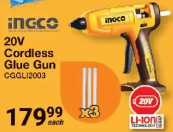 INGCO 20V Cordless Glue Gun