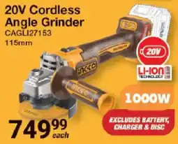 Mica 20V Cordless Angle Grinder INGCO offer