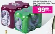 Game Smironoff Storm Berry Or Pine Twist Spirit Cooler Cans-6 x 440ml Per Pack offer