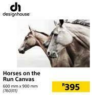 Builders Warehouse Design House Horses On The Run Canvas-600mm x 900mm offer