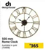 Builders Warehouse Design House 500mm Rome Clock offer