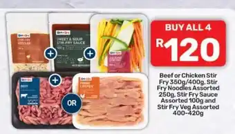 Beef or Chicken Stir Fry Assorted