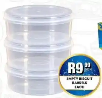 Empty Biscuit Barrels