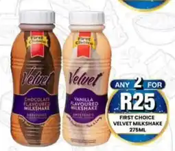 Take 'n Pay First Choice Velvet Milkshake offer