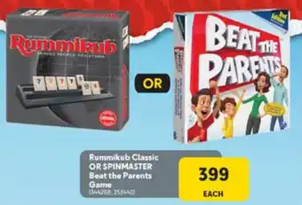 Rummikub Classic OR SPINMASTER Beat the Parents Game