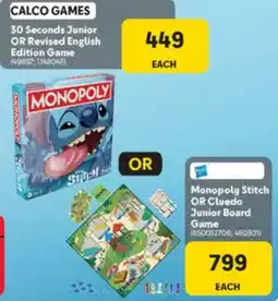 Makro Monopoly Stitch Junior Board Game offer