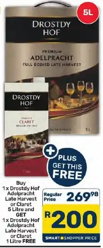 Pick n Pay Hypermarket Drostdy Hof Adelpracht Late Harvest or Claret offer