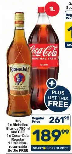 Pick n Pay Hypermarket Richelieu Brandy Coca-Cola Regular offer