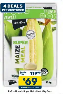 Pick n Pay Hypermarket Ubuntu Super Maize Meal offer