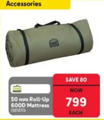 50 mm Roll-Up 600D Mattress