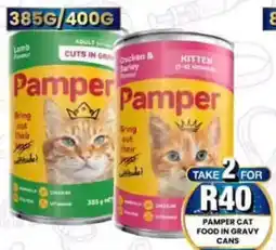 Take 'n Pay Pamper Cat Food in Gravy Cans offer
