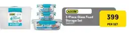 Makro ADDIS 3-Piece Glass Food Storage Set offer