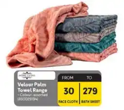 Makro Home Living Velour Palm Towel Range Assorted offer