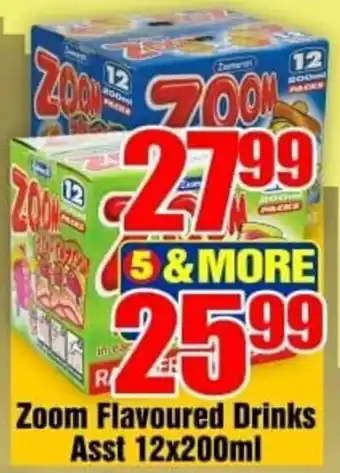 Three Star Cash and Carry Zoom Flavoured Drinks Asst 12 x 200ml offer