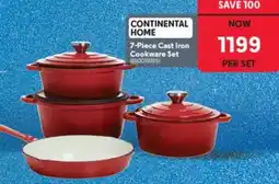 Makro CONTINENTAL HOME 7-Piece Cast Iron Cookware Set offer