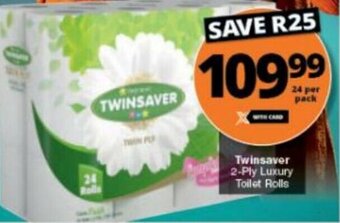 Checkers Twinsaver 2-Ply Luxury Toilet Rolls offer