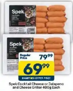 Pick n Pay Spek Cocktail Cheese or Jalapeno and Cheese Griller offer