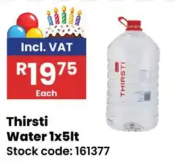 Africa Cash and Carry Thirsti Water offer