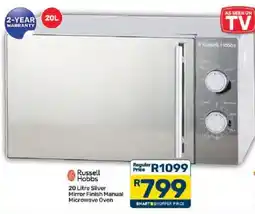 Pick n Pay Russell Hobbs 20 Litre Silver Mirror Finish Manual Microwave Oven offer