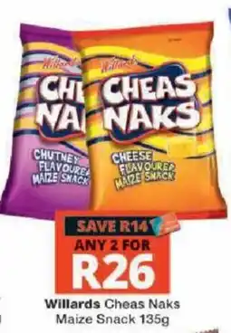 Checkers Willards Cheas Naks Maize Snack offer