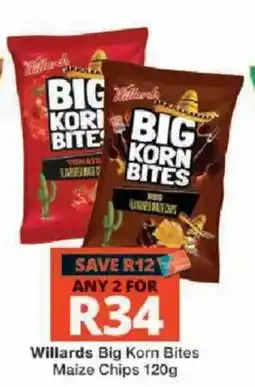 Checkers Willards Big Korn Bites Maize Chips offer