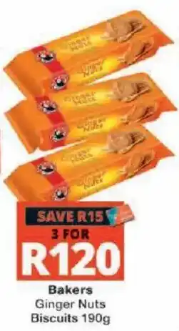 Checkers Bakers Ginger Nuts Biscuits offer