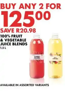 Woolworths 100% Fruit & Vegetable Juice Blends offer
