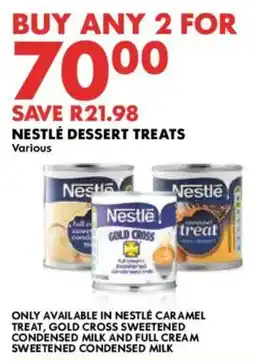Woolworths Nestlé Dessert Treats Various offer