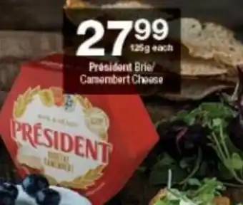 Checkers Président Brie/ Camembert Cheese 125g offer