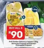 Pick n Pay Golden delicious apples, bananas, queen pineapple offer