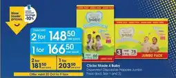 Clicks Jumbo - dryprotect disposable nappies pack offer