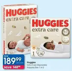 Huggies - extra care disposable nappies