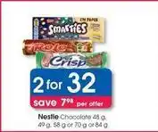 Clicks Nestlé - chocolate offer