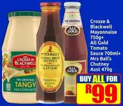 Three Star Cash and Carry Crosse & Blackwell Mayonnaise offer