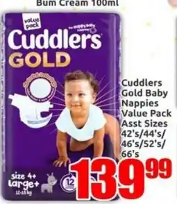 Three Star Cash and Carry Cuddlers Gold Baby Nappies offer