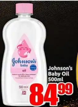 Three Star Cash and Carry Johnson's Baby Oil offer
