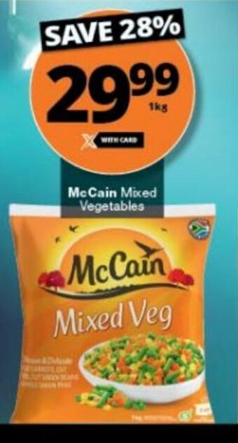 Checkers McCain Mixed Vegetables 1kg offer