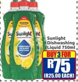 Three Star Cash and Carry Sunlight Dishwashing Liquid offer