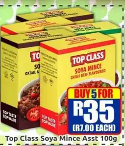 Three Star Cash and Carry Top Class Soya Mince Assorted offer