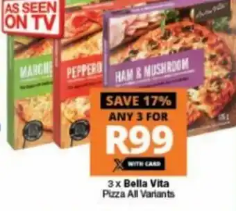 Checkers Bella Vita Pizza 3x offer