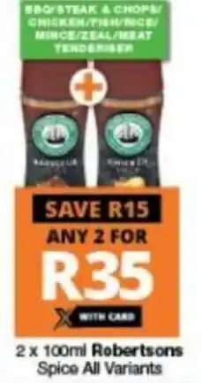 Checkers Robertsons Spice 2 x 100ml offer