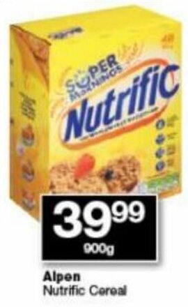 Checkers Alpen Nutrific Cereal 900g offer
