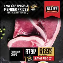 Bluff Meat Supply Pork Loin Chops offer