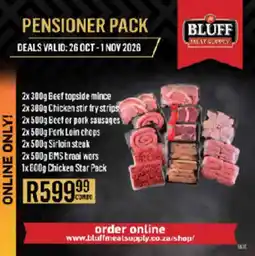 Bluff Meat Supply Pensioner pack offer