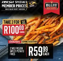 Bluff Meat Supply Frozen Sweet Potato Fries offer