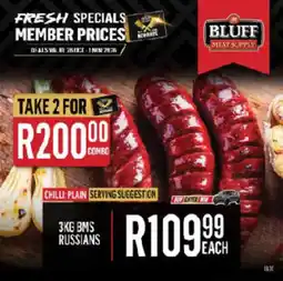Bluff Meat Supply BMS Russians offer