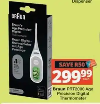 Braun PRT2000 Age Precision Digital Thermometer